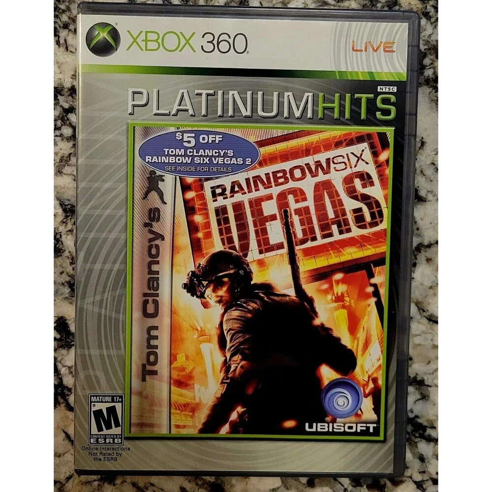 XBOX 360: RAINBOW SIX VEGAS - PLATINUM HITS,  CIB, VG COND, MANUAL, FAST SHIP